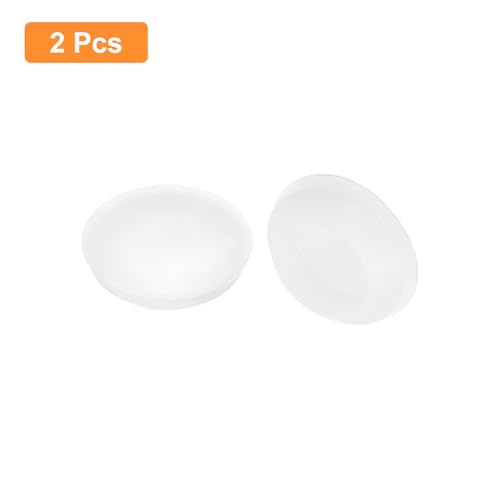 Image of uxcell 2 Pcs Silicone Plugs, Rubber Round Snap in Locking Hole Plugs for 30-33mm Hole, Hole Stoppers Waterproof Hole Plug for Metal Tube, Furniture End Caps Inserts, Clear