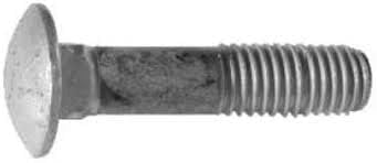 3/8-16 X 9" Carriage Bolts / 6" Thread/Steel/Hot Dipped Galvanized (Quantity: 10)