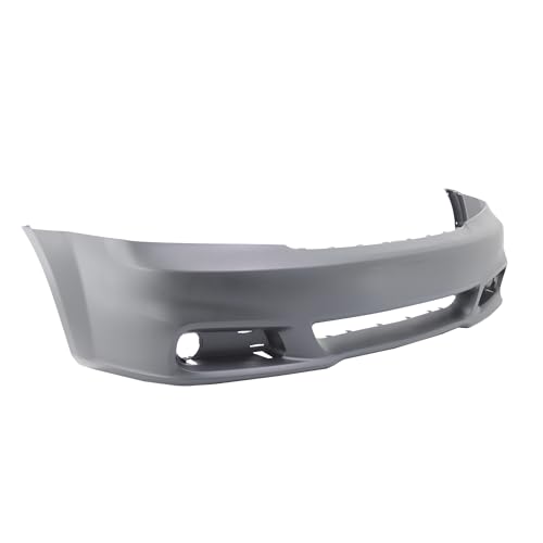 Image of FitParts Compatible with Dodge Avenger 2011-2014 Front Bumper Cover | Primed, With Fog Light Holes, Sedan, Ready to Paint, OEM 68081991AB, CH1000996