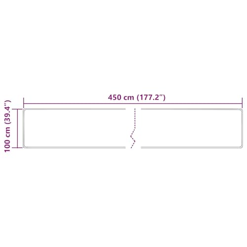 Tapis de couloir 100x450 cm polyester PVC antidérapant doux lavable Marsa - 3