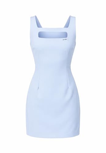 Denny Rose Vestido Corto, Celeste Pastel, 40