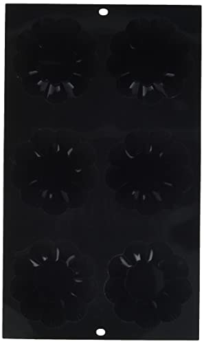 DE BUYER -1964.01 -moulflex noir - plaque 6 briochettes