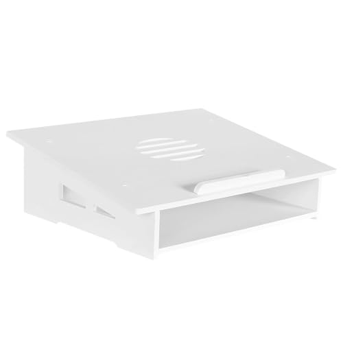 Soporte portátil para laptop con ventilación blanco
