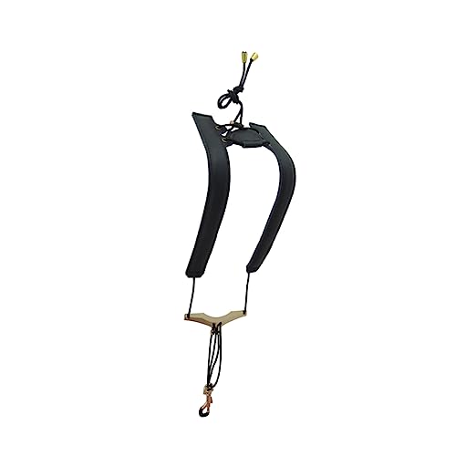 Sosoport Genuine Leather Saxophone Harness Strap for and Tenor Saxophones Comfortable Neck Support Black