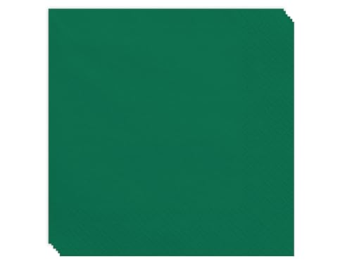 Servilletas de papel verde oscuro, 20 unidades, 2 capas, 33 x 33 cm, servilletas de papel verde desechables, para bodas, cumpleaños, Navidad, fiestas, decoración de mesa