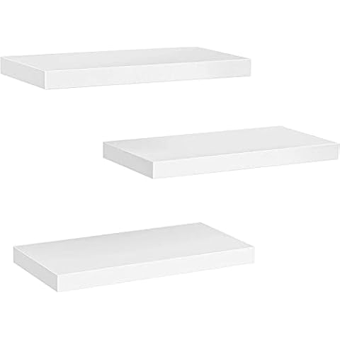 STOREMIC Wandregal, Regale Weiß Wand 38cm, 3er-Set Schweberegal Weiss, Moderne dekorative Regalbrettmit sauber Verarbeitet für Schlafzimmer, Küche, Büro, Wohnzimmer usw Cover