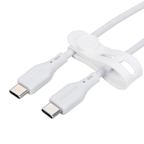 オウルテック USB Type C ケーブル 1.5m バイオマス素材使用 エコケーブル[PD60W充電/データ転送]耐屈曲2万回以上 USB-C to USB-C エコナミクスケーブル ホワイト OWL-CBECOCC15-WH