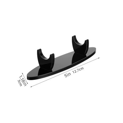 2 Pcs Acrylic Desk Pen Holders Desk Top Single Pen Holders Ballpoint Pen Display Racks Pencil Display Stands Desktop Pen Organizers for Home School Office Black - Image 3