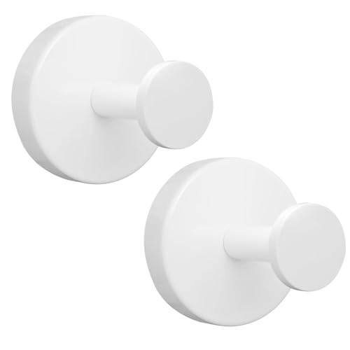 ZhouWei 2 Pièces Crochet Ventouse, Ventouses avec Crochets 3 kg Muraux Cintres Réutilisables Sans Percage Patères Murales Ventouse Salle de Bain, pour...