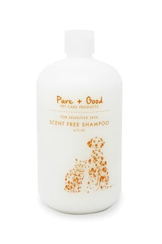 Pure + Good - Scent Free Shampoo, Formulated for All Pets, Gentle and Cleansing, Made in The USA, Cruelty Free, 16 fl oz