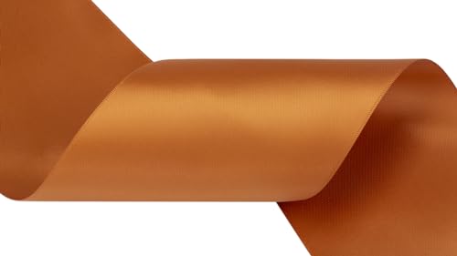 Zofrud Coper Satin Ribbon 100mm x 9 Meters - Large Ribbon Ideal for Bows Gift Wrapping, Flower Bouquet, and Crafts - Image 3