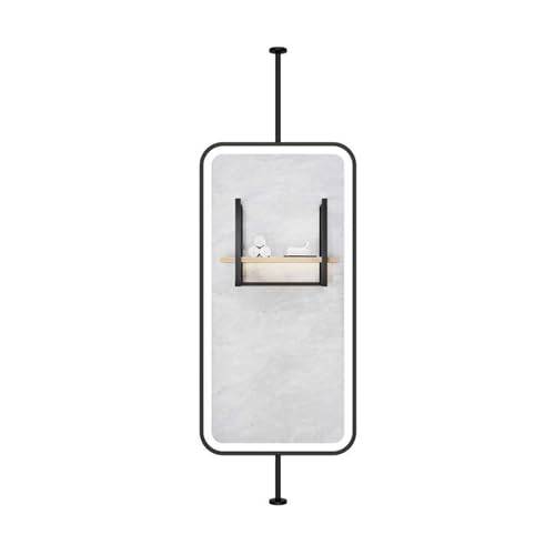 Miroir de plafond LED noir design minimaliste pour loft moderne