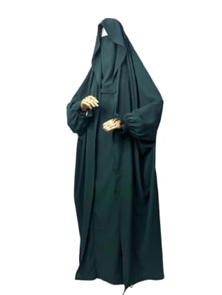 Image of NAZNEEN Saudi Jilbab Full Length and Noise Pc MATT NIDA Fabric with extra panel to cover face