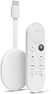Google GA03131-ITcast z Google TV (HD) White Lód - Rozrywka przesyłana strumieniowo do telewizora z pilotem i wyszukiwaniem głosowym - oglądaj filmy, Netflix, DAZN i wiele więcej- Łatwy w instalacji