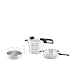 Produktbild Fissler Vitavit Premium/Schnellkochtopf-Set, 4-teilig (6l - Ø 22 cm & Schnellbratpfanne 2,5l - Ø 22 cm) inkl. Metall-Deckel, Einsatz - Induktion