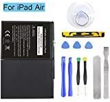 Ogodeal Battery Replacement Kit for iPad Air A1474,A1475,A1476, for iPad 5 (5th Generation) Battery with Full Set Repair Tools and Screen Adhesive 365 Days Warranty