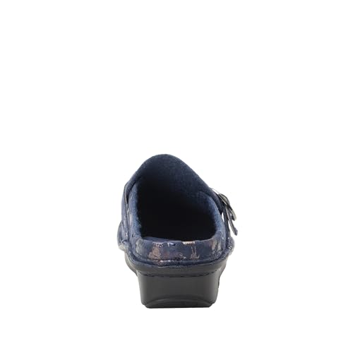 Image of Alegria Women's Brigid Leather Moc Toe Open Back Clog with Heel Cup
