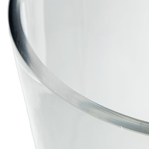 Vase de table en verre transparent au design minimaliste chic