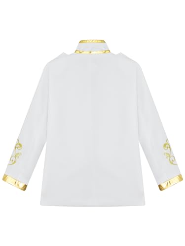 renvena Boys Palace Prince Gold Embroidered Jacket Kids Halloween Long Sleeves Court Uniform Coat4