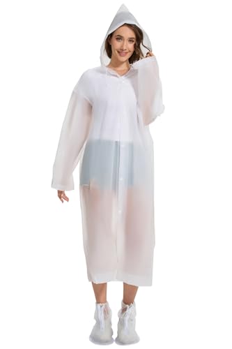 Ponchos de pluie réutilisables contre les averses avec couvre-chaussures étanches en silicone