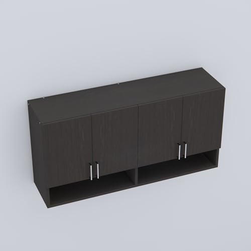 Image of SPECIALITY PANELS 4 Door Modular Wall Mounted Kitchen Cabinet with Organizer Shelf Space Saving Storage Unit Durable Engineered Wood Cupboard for Kitchen Living Room Utility Organizer Furniture