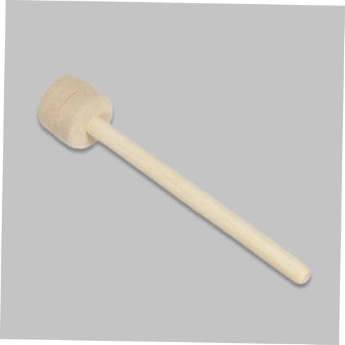 2 piezas de baquetas de madera con cabezas de fieltro para batería y percusión, palos de percusión para tocar cómodamente para bateristas y prácticas musicales miniatura 6