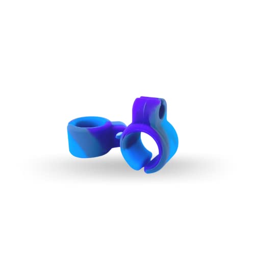 Anillo de silicona para cigarrillo, manos libres, anillo gamer para jugadores de consola y teclado, ideal para conductores (Azul, Lila y Gris) Cover
