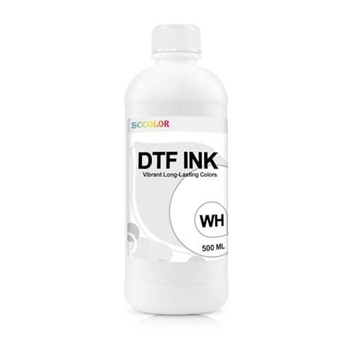 SPLENDIDCOLOR DTF Ink 500ML DTF White Ink Premium DTF Ink Digital Inkjet Ink Refill for Direct to Film Printers Repalcement for Printhead DX5 DX7 5113 XP600 I3200 4720 TX800.1PK