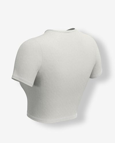 Image of Sfytt Women Gym Crop Top Athletic Yoga Short Sleeve Fitness Tight Tee Outdoor Workout Cropped Tank Tops
