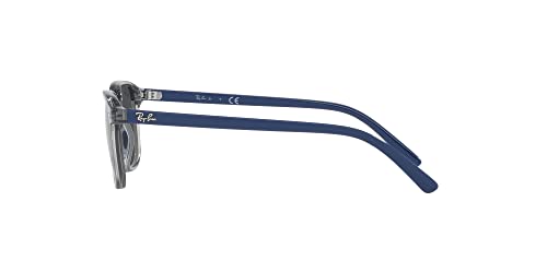 Ray-Ban Junior Kids' RJ9093S Square Sunglasses, Transparent Blue/Dark Grey, 45 mm - image 4
