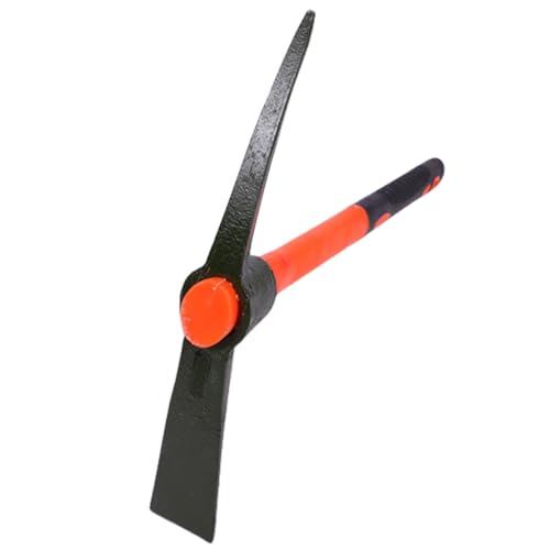 Pocoiau Piccone in miniatura resistente con manico in fibra di vetro, strumento manuale da giardino per giardinaggio, scavo e campeggio,