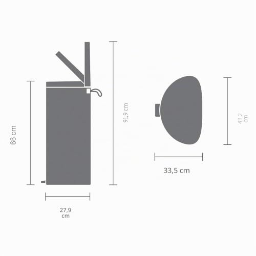 Cubo de Basura Brabantia Touch Bin 40L para Organizar la Cocina Familiar Moderna 4