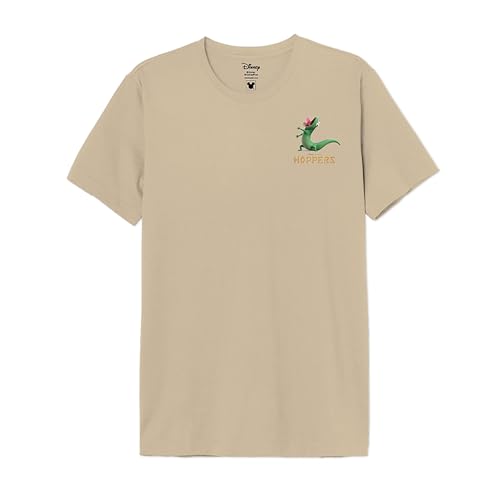Elbenwald Hoppers - T-Shirt Tom Lizard dezenter Frontprint Herren Damen Unisex Beige 100% Baumwolle (DE/NL/SE/PL Alphanumerisch L Regular Regular Tom Lizard Action)