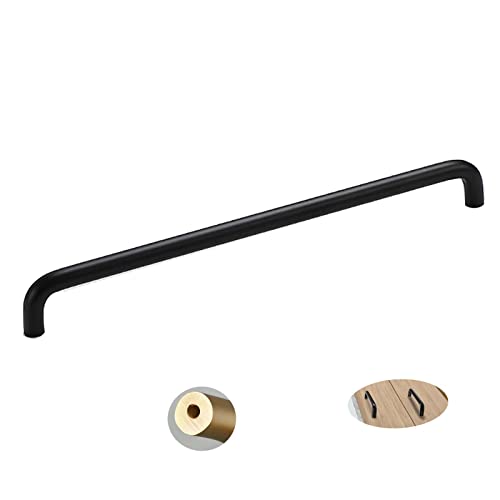 Poignée Tiroir Noir Poignées de Porte Cuisine tire la poignée de tirette de meubles de chambre de tiroir de placard Aluminium Chambre Meubles Tirer (320mm/12.5in,Black) Cover