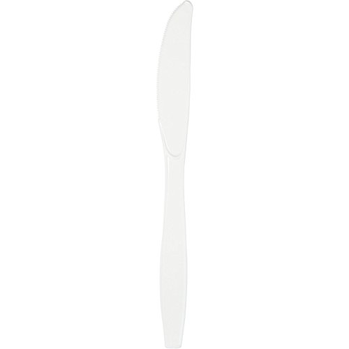 Club Pack of 288 White Premium Heavy-Duty Plastic Party Knives