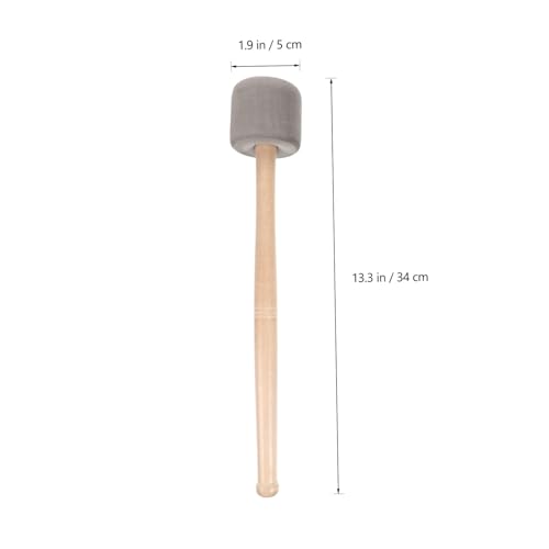 Juego de 2 baquetas de espuma con mango de madera para percusión miniatura 2
