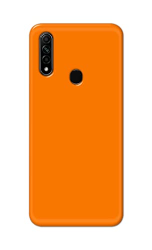 Image of Plain Orange Hard Back Case Cover for Oppo A31 (2020) / Oppo A8 Back Cover -(J5) VNS2229