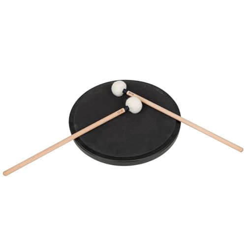 Baquetas profesionales BESPORTBLE para batería, 2 unidades, mango de madera y punta de fieltro, color negro miniatura 5