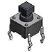 LL1105SPF065Q, Switch Tactile N.O. SPST Square Button PC Pins 0.05A 12VDC 0.64N Thru-Hole Bag (100 Items)