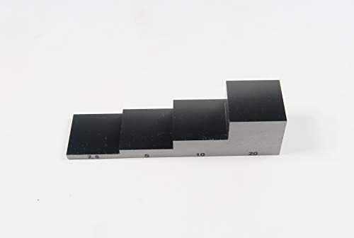 Bloque de calibración ultrasónico 4 pasos acero inoxidable miniatura 1