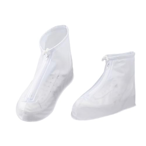 Cubiertas impermeables para zapatos, cubrezapatos de plástico impermeables con cremallera, galochas antideslizantes reforzadas para mujer, talla M (36‐37), para días lluviosos miniatura 1