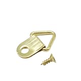 Ganci triangolari con anello a D, Gancio Portafoto in Ferro con Anello a D, Multicolor, Misure Multiple, 25 Pz(A Golden 10x20mm)