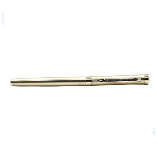 Image of SWISS MILITARY INNOVA Smooth Writing Metal Body Roller Pen with 0.7mm NSTC Blue Poly Jotter Refill, 2000-2200m Writing Length, Best Gift Men & Women, Professional, Executive Office- Body Gold