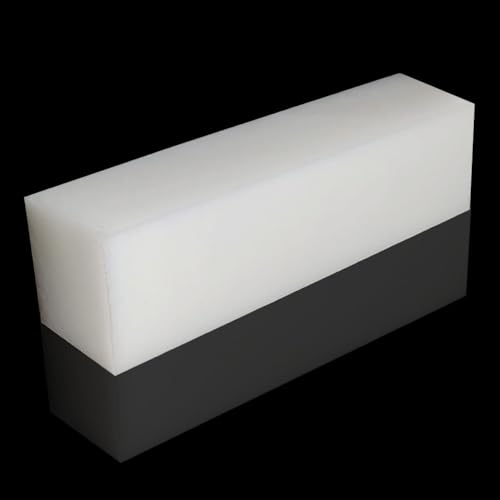 Image of High-Density Polyethylene (HDPE) Plastic Block 2 inch Thick - 4 inch x 12 inch HDPE Plastic Sheet for Machining,Home Improvements,DIY Projects(White PE Block 1 PCS)