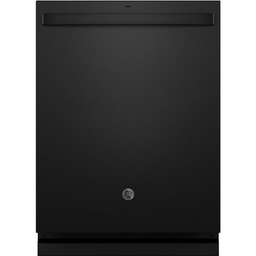 GE 24 in. Black Top Control Built-in Tall Tub Dishwasher with 3rd Rack, Bottle Jets, 45 dBA GDT670SGVBB