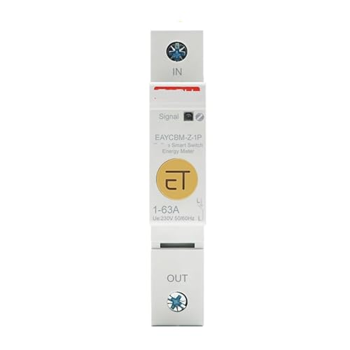 Disjoncteur avec compteur de consommation d'énergie 1P et protection fuites pour tableau