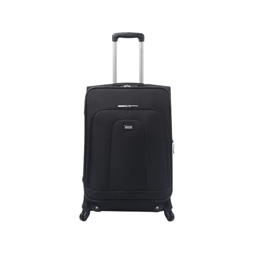 TOTTO - Maleta de Viaje Tela, Modelo Andromeda 2.0, Maleta Mediana, 49 x 77 x 33cm, Capacidad 108.29L, Ruedas 360º, Manija Telescópica, Correa de Compresión Interna, Argollas para Candado, Color Negro