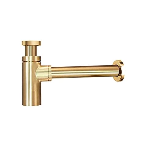Brushed Brass Basin Waste Bottle Trap Cover