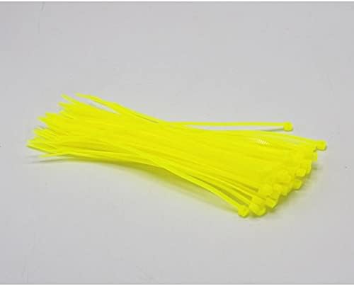 6" x 40 LB cable tie (100/bag) - FLUORESCENT YELLOW