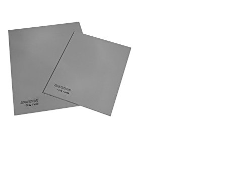 Lot de 2 cartes grises de taille 15,2 x 20,3 cm et 20,3 x 25,4 cm, 18% gris/92% blanc